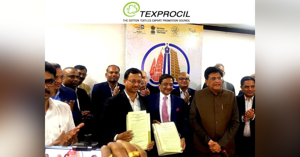Texprocil and CCI sign a MoU for branding and traceability of Indian-grown cotton, Kasturi